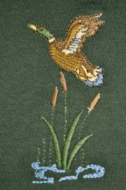 Hubertus heren t-shirt met afbeelding eend maat L