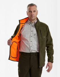 Deerhunter Gamekeeper Bonded Fleece Jacket reversible oranje/groen