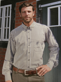 Skogen Button Down geruit overhemd extra lange mouwen maat 42