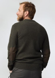 Fjällräven Ovik Round-neck Sweater Dark Olive heren trui maat M