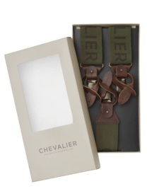 Chevalier Logo Suspenders Braces for Buttons and with Clips bretels