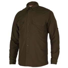 Deerhunter Reyburn Bamboo shirt dark olive groen overhemd maat 39/40