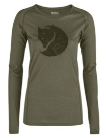 Fjällräven Abisko Trail dames T-shirt printed lange mouw