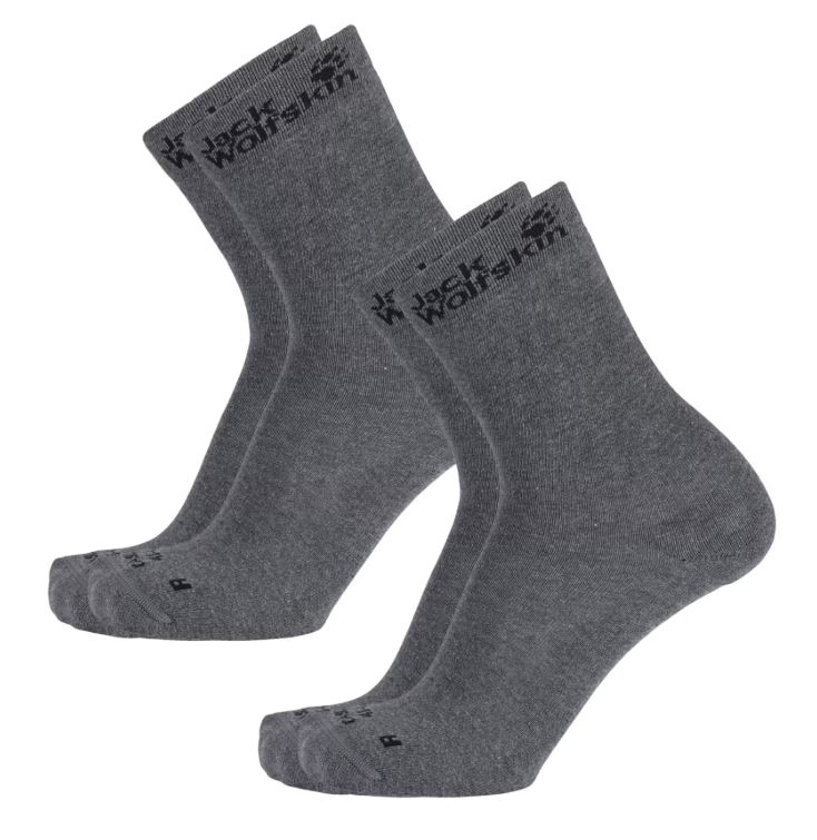 Jack Wolfskin Casual Socks Classic Cut 2-pack sokken 41/43