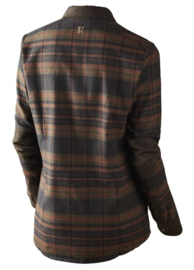 Härkila Pajala Lady Shirt Coffee Check damesblouse maat L