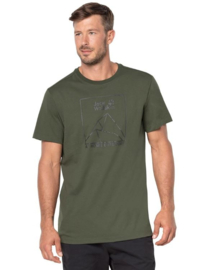 Jack Wolfskin Peak T Men Woodland Green heren t-shirt