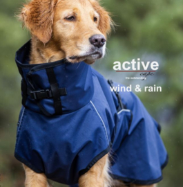 Active Cape Wind & Ran Dark Blue / honden jas maat M