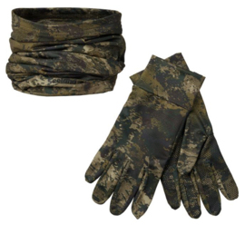 Seeland Aero Camo Cover Set camouflage sjaal en handschoenen