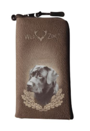 WildZone telefoonhoes  zwarte labrador 15,5x8cm