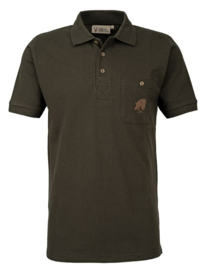 Hubertus Polo shirt met wild borduring