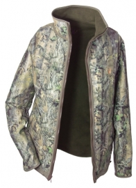 Hubertus omkeerbaar dames fleece vest oliv camo