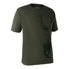 Deerhunter t-shirt with deer heren t-shirt korte mouw