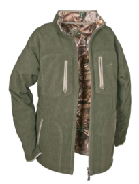 Hubertus reversible fleece jas  oliv camo bruin