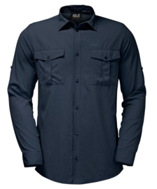Jack Wolfskin Atacama Roll-up Shirt Night Blue maat L
