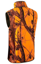 Deerhunter Gamekeeper Bonded Fleece Waistcoat Reversible omkeerbaar oranje camo/groen maat L