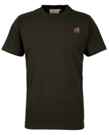 Hubertus T-shirt met wild borduring