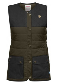 Fjällräven Sörmland Padded Vest W Dark Olive dames bodywarmer maat M