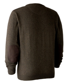 Deerhunter Sheffield Knit with O-neck Dark Elm Heren ronde hals trui