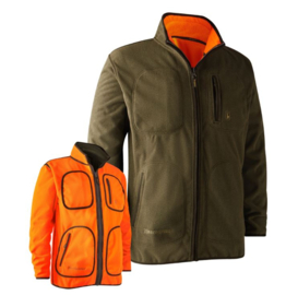 Deerhunter Gamekeeper Bonded Fleece Jacket reversible oranje/groen