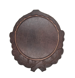 Keiler trofee plank met versiering diameter 13,5cm