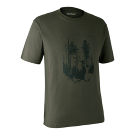 Deerhunter t-shirt with shield heren t-shirt korte mouw