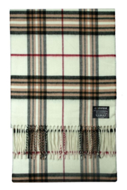 Skogen Cashminkschal 30x180cm wollweis geruite sjaal