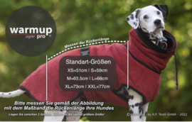 Warm Up honden Cape Pro 2023 fleece en badstof