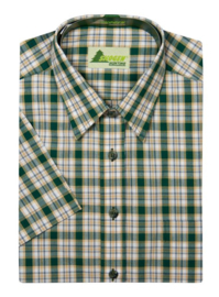 Skogen Kent Karo Shirt SS green yellow overhemd korte mouw boordmaat 41