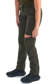 Deerhunter Lady Slogen Zip-Off Trousers Timber groen afritsbare damesbroek maat 38