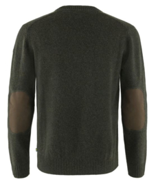 Fjällräven Ovik Round-neck Sweater Dark Olive heren trui maat M