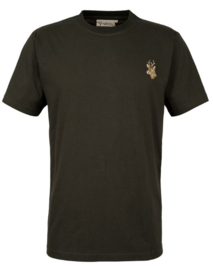Hubertus T-shirt met wild borduring