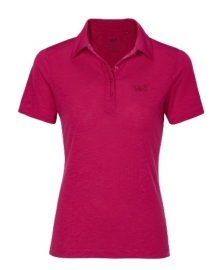 Jack Wolfskin Travel Dames Polo Azalea red maat XL