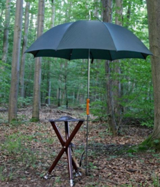 Uitschuifbare groene jachtparaplu
