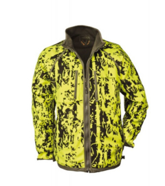Hubertus reversible fleece jas oliv camo geel