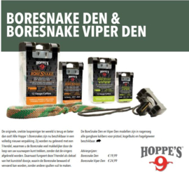 Hoppe`s BoreSnake Den loopreiniger voor hagel of kogel geweer met t-handle