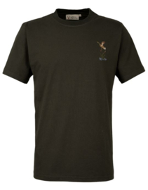 Hubertus T-shirt met wild borduring