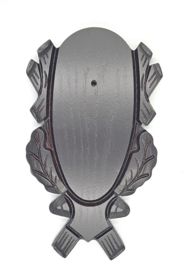 Gems trofee plank met dubbele kaakuitsparing donker bruin