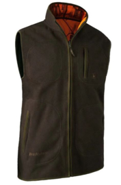 Deerhunter Gamekeeper Bonded Fleece Waistcoat Reversible omkeerbaar oranje camo/groen maat L
