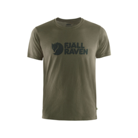 Fjällräven logo t-shirt dark olive