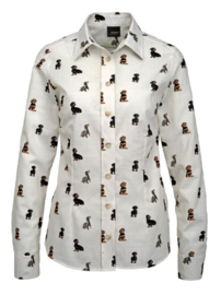 Skogen dames blouse met teckels