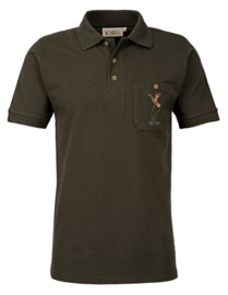 Hubertus Polo shirt met wild borduring