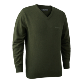 Deerhunter Brighton Knit  V-neck Green Heren V-hals trui maat S