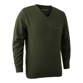 Deerhunter Brighton Knit  V-neck Green Heren V-hals trui maat S