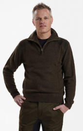 Deerhunter Sheffield Knit  with Zip-neck Heren trui