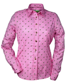 Skogen geruite dames blouse met herten