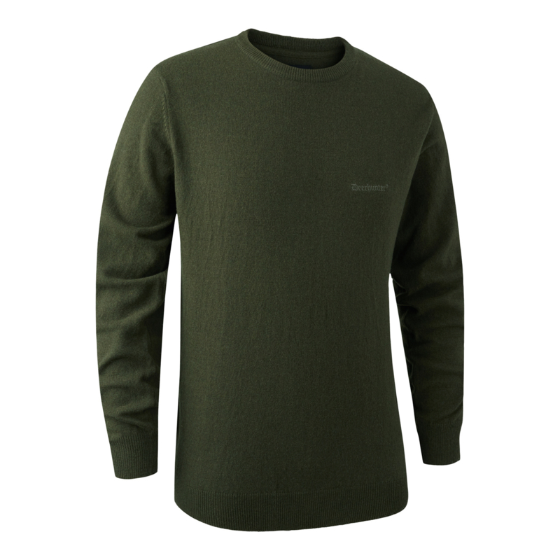 Truien & vesten Deerhunter Hastings wollen trui met rits Dark Elm maat L