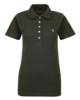 Hubertus dames polo shirt met paarse knoopjes