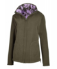 Hubertus omkeerbaar dames fleece vest oliv lila