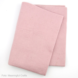 Handgevilte lap, 60x80 cm, Poeder roze