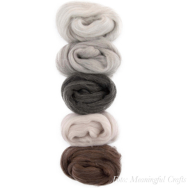 Europese Merino Lontwol - Kleurenset 12 - Naturel